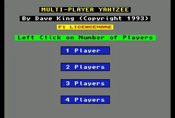 Multi-Player Yahtzee screen shot title